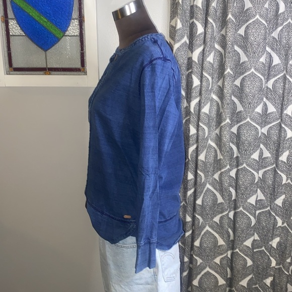 Roots Canada long sleeve 100% cotton Henly shirt - Picture 4 of 9